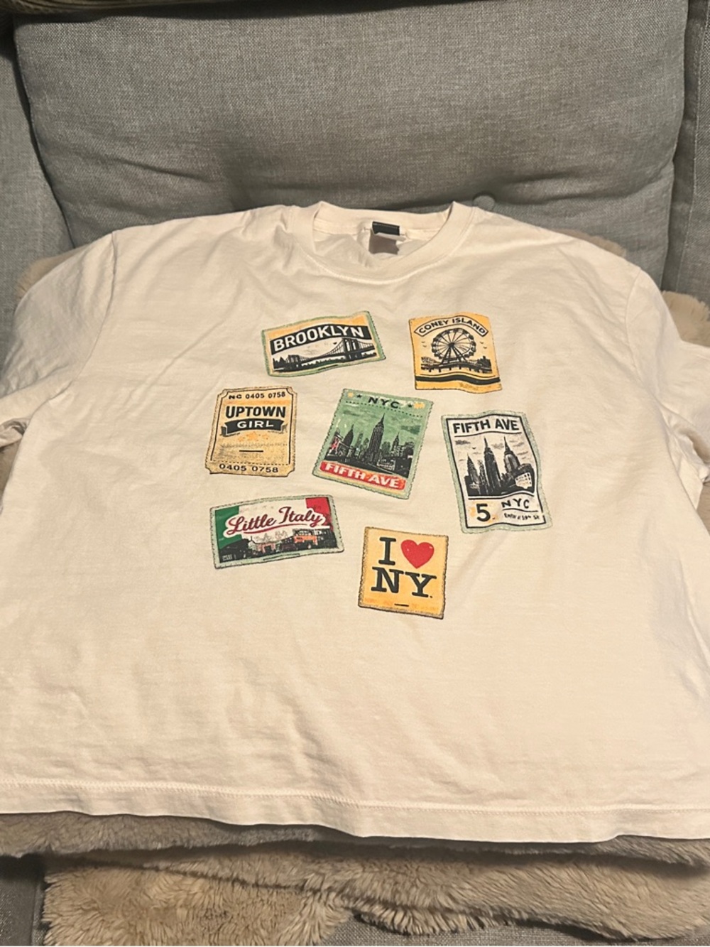 NYC Patch Graphic Tee with I ♥ NY Badge